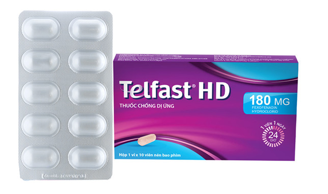 Thuốc trị nổi mề đay Telfast HD 180mg