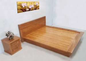 Giường ngủ kiểu Nhật làm bằng gỗ sồi